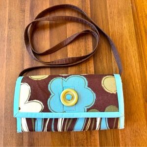 Artisan Fabric Multi Pocket Crossbody Bag